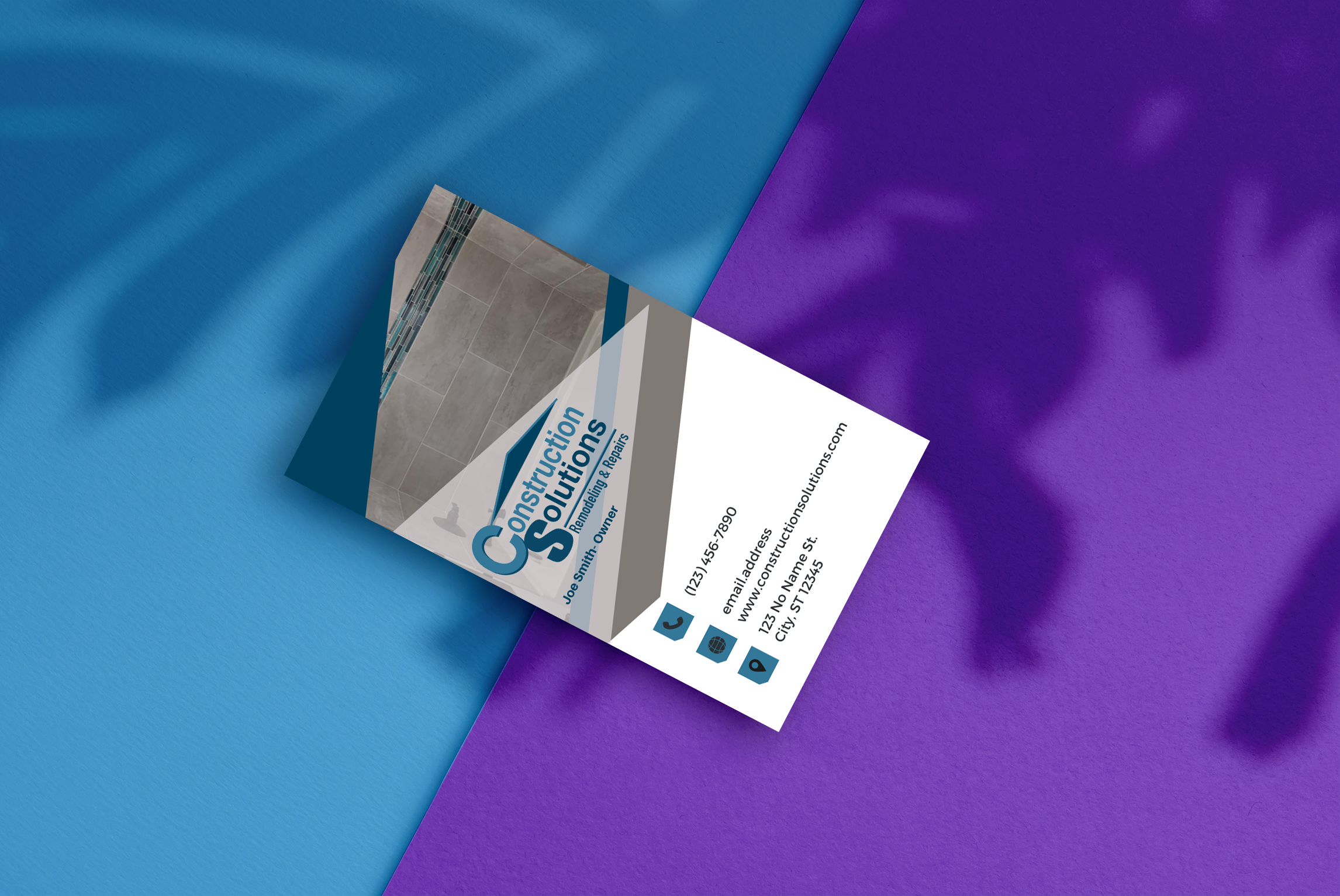 ConstructionSolutionsBusinessCardMockUp copy Construction Solutions Business Card Mock Up