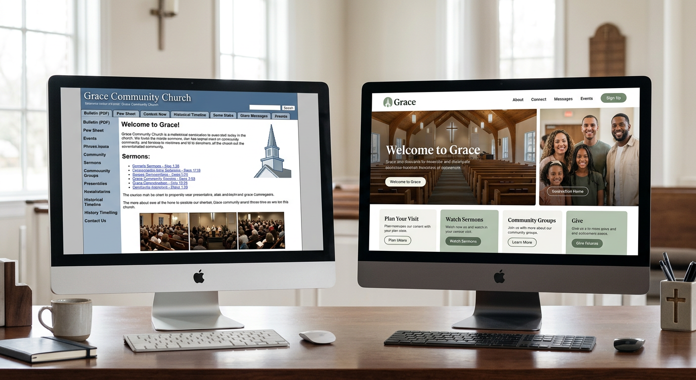 Church Site Refresh Before and After Church Site Refresh Before and After