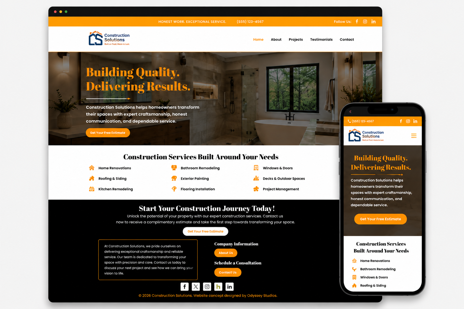 Construction Solutions Mock-up Image